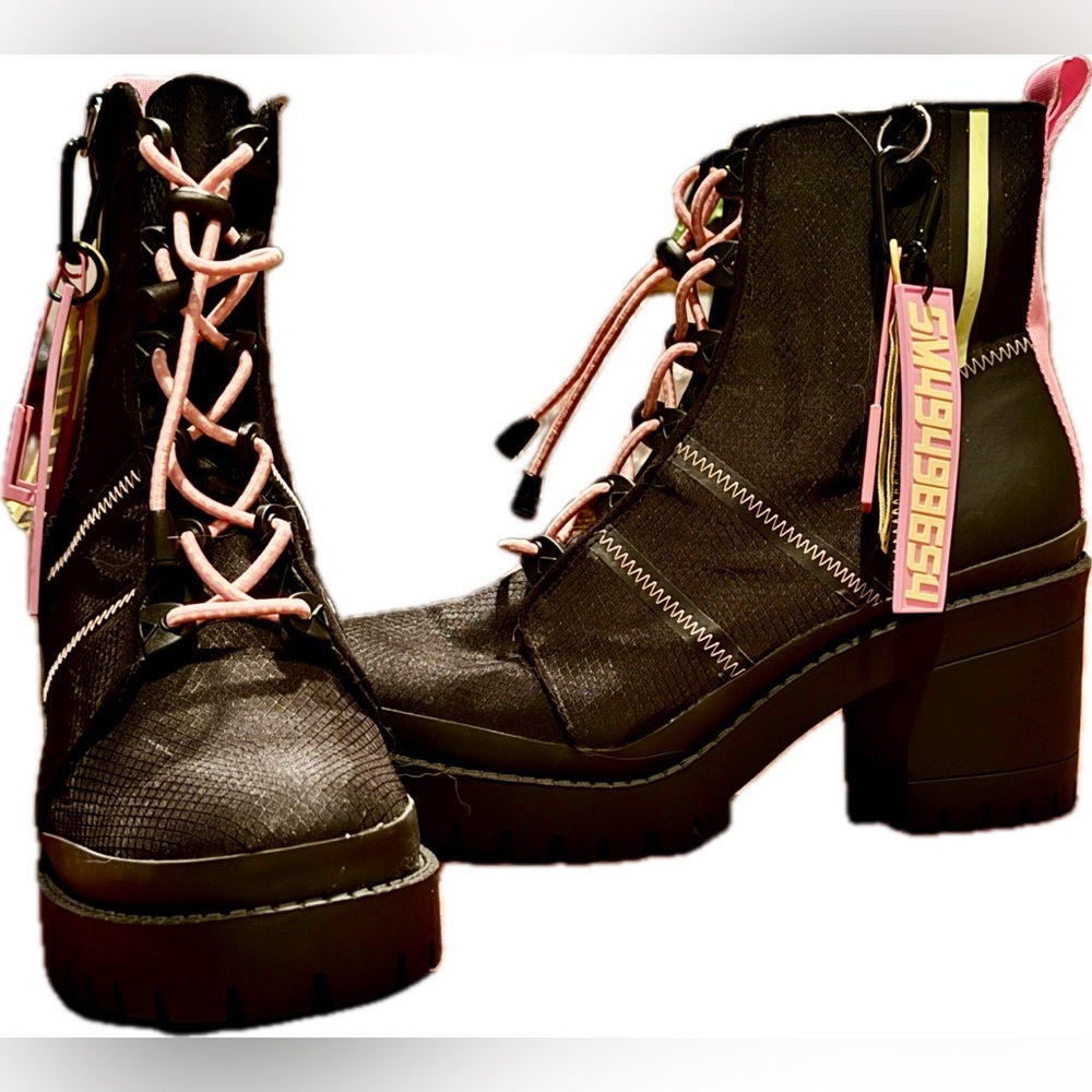 Steve Madden Betamax Platform Boots Black Size 11m